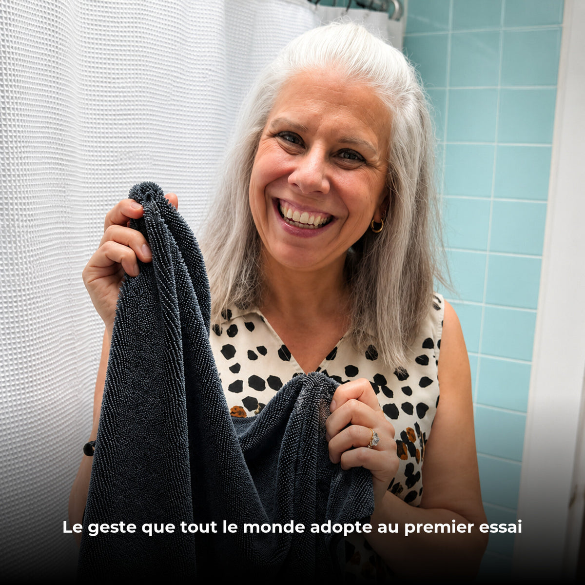 Client satisfaite avec le linge microfibre