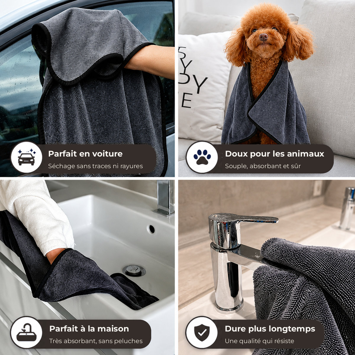 Linge Microfibre Anti-Traces & Anti-Calcaire