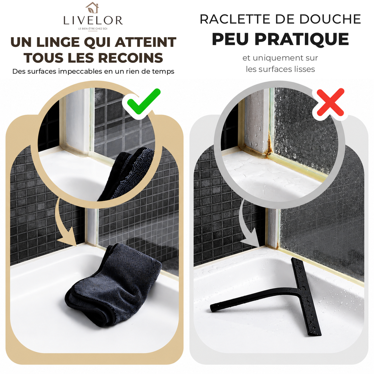 Linge Microfibre Anti-Traces & Anti-Calcaire